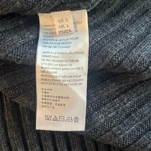 Free People Black Knit Midi Skirt Large - Picture 8 of 10